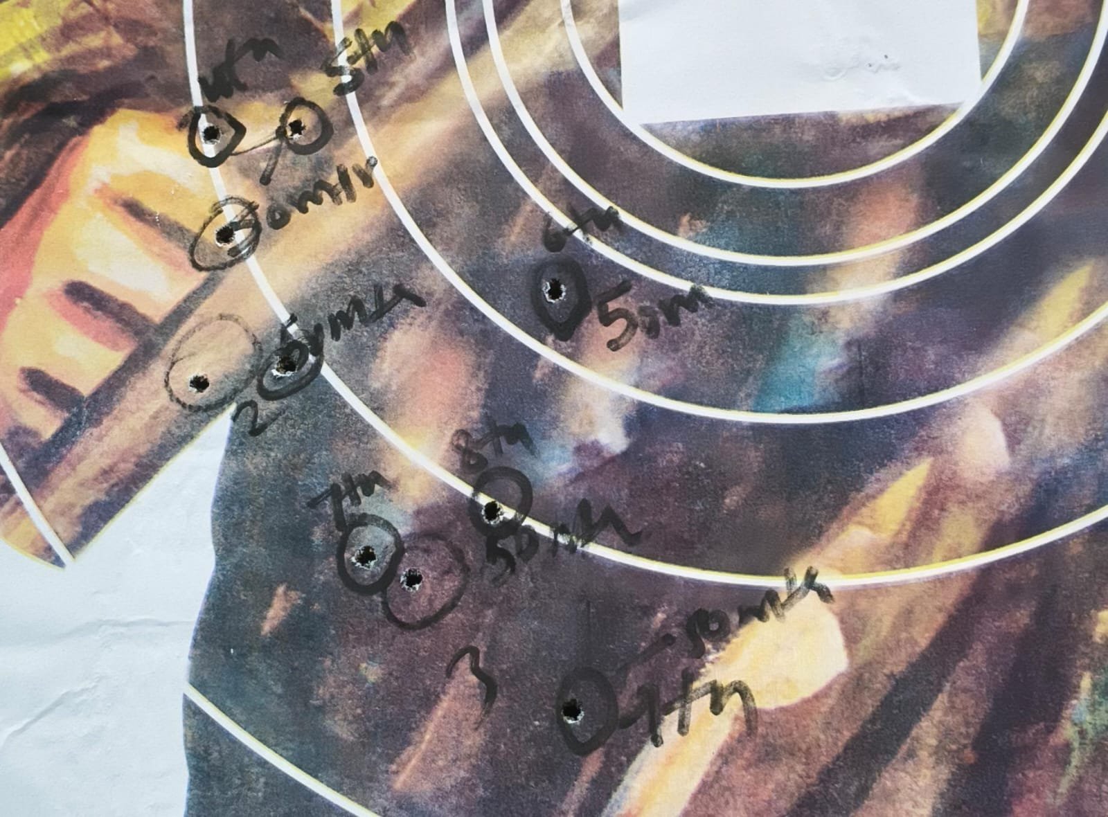 Weapon accuracy validation target sheet