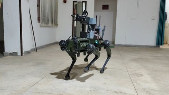 Bengaluru-based Vishwatronix develops Pinaka, a 5 kg remote weapon station for quadruped robots | Vishwatronix